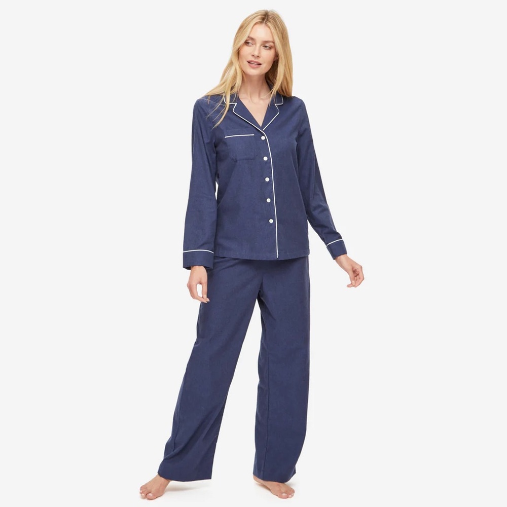 Derek Rose brushed cotton luxury pajama set Small